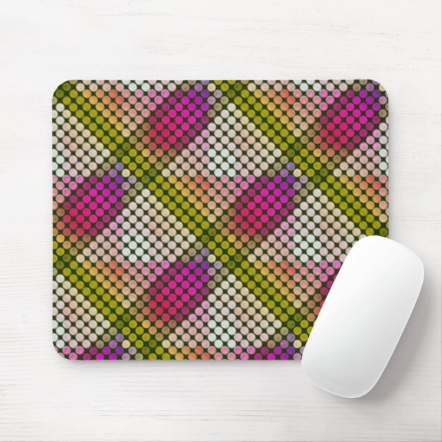 Ipanema colour style in repeated buttons and shape mouse mat (With Mouse)