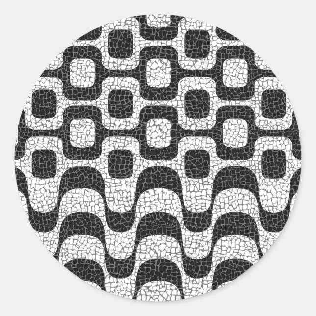 Ipanema / Copacabana Boardwalk Classic Round Sticker (Front)