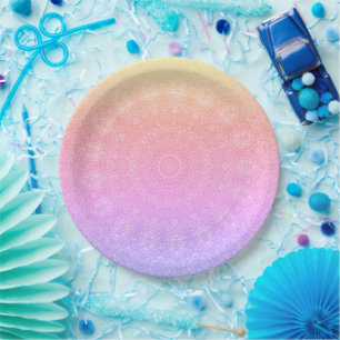 Ipanema pink bead doilies paper plates