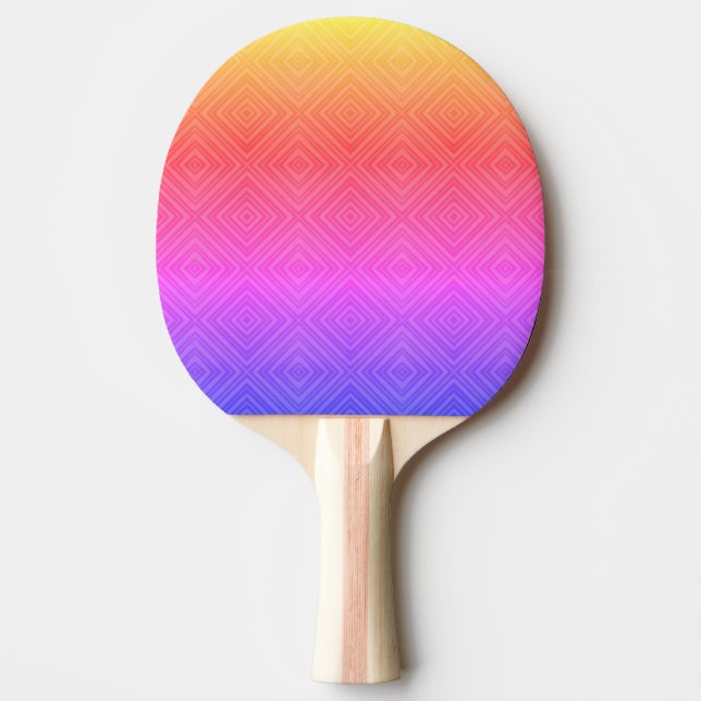 Ipanema Rainbow Hypnotic Diamond Modern Pop Art  Ping Pong Paddle (Front)