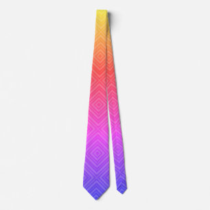 Ipanema Rainbow Hypnotic Diamond Modern Pop Art Tie