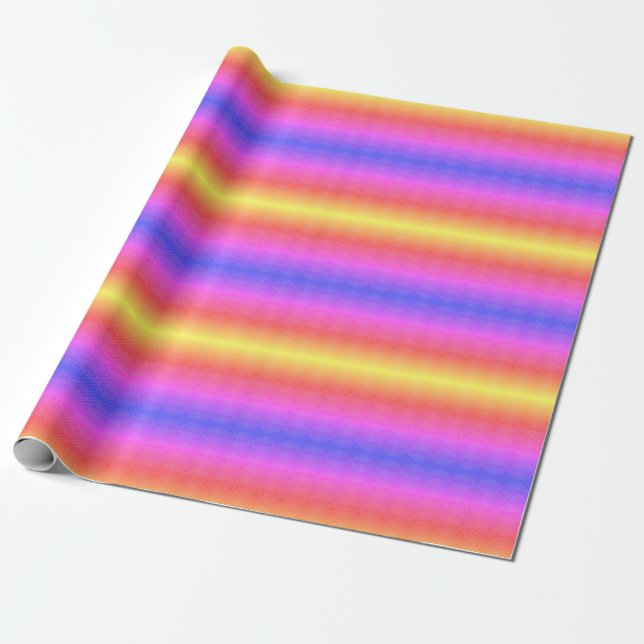 Ipanema Rainbow Hypnotic Diamond Modern Pop Art Wrapping Paper (Unrolled)