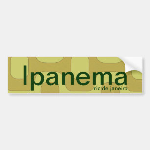 ipanema rio de janeiro bumper sticker