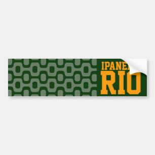 ipanema rio for cars bumper sticker