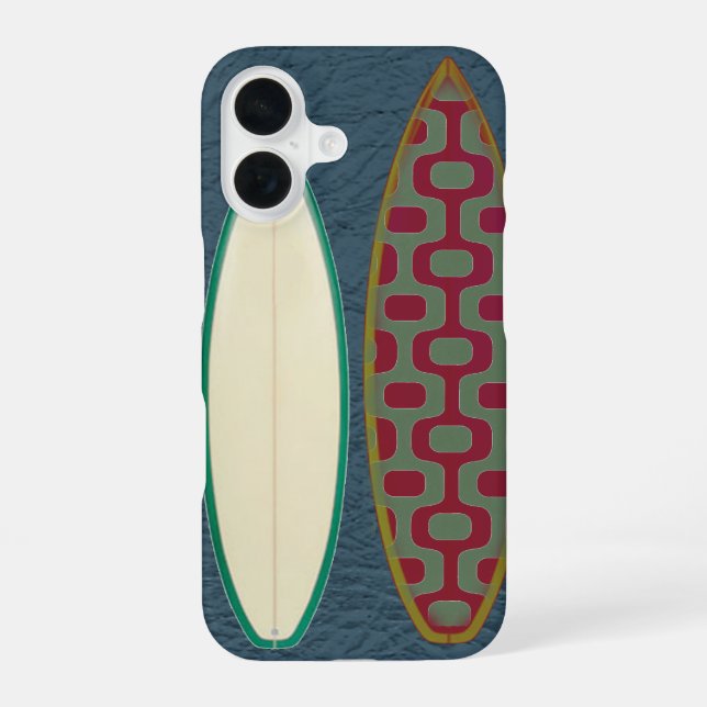 Ipanema Rio surf board iPhone 16 Case (Back)