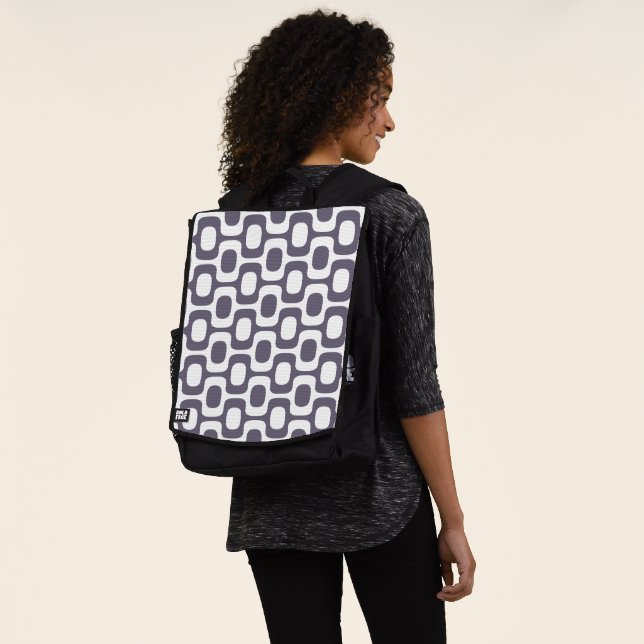 Ipanema Sidewalk Pattern, Beach Pattern, Brazil Backpack (Worn)