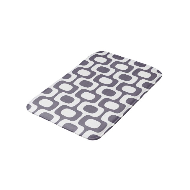 Ipanema Sidewalk Pattern, Beach Pattern, Brazil Bath Mat (Angled)