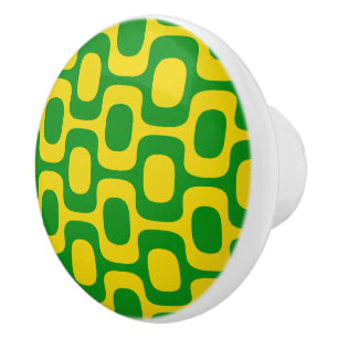 Ipanema Sidewalk Pattern, Beach Pattern, Brazil Ceramic Knob