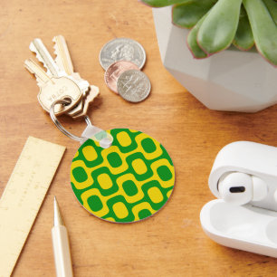 Ipanema Sidewalk Pattern, Beach Pattern, Brazil Key Ring