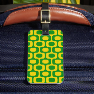 Ipanema Sidewalk Pattern, Beach Pattern, Brazil Luggage Tag