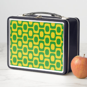 Ipanema Sidewalk Pattern, Beach Pattern, Brazil Metal Lunch Box