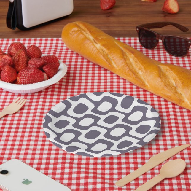 Ipanema Sidewalk Pattern, Beach Pattern, Brazil Paper Plate (Picnic)
