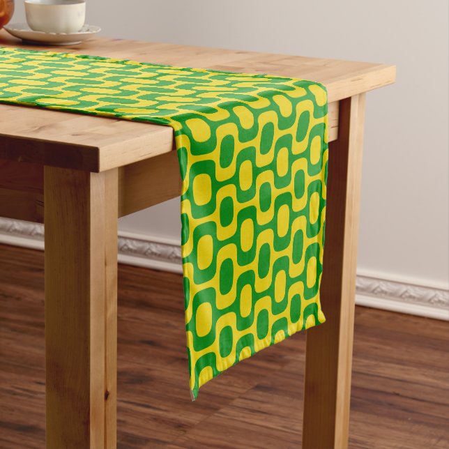 Ipanema Sidewalk Pattern, Beach Pattern, Brazil Short Table Runner (In Situ)
