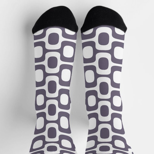 Ipanema Sidewalk Pattern, Beach Pattern, Brazil Socks (Top)