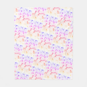 Ipanema Stamp Art Heart Sticker Fleece Blanket