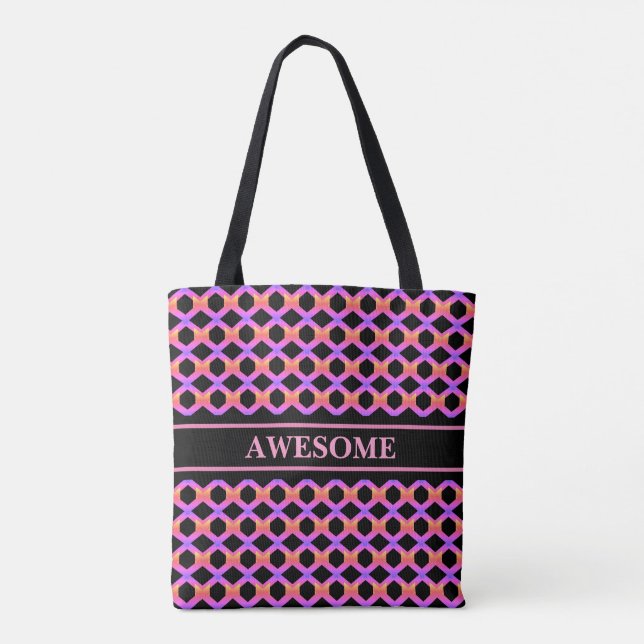 Ipanema Stylish Diamond Pattern Tote Bag (Back)