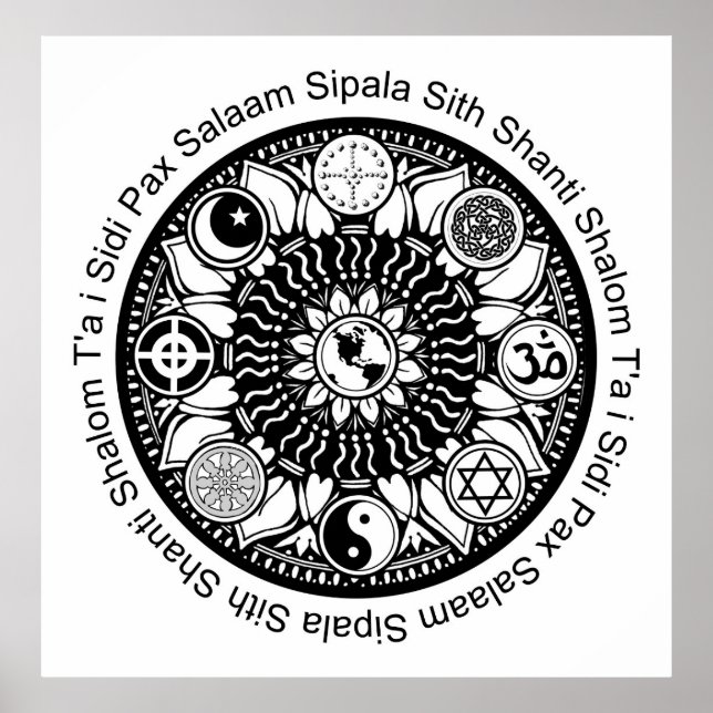 iPeace Mandala Poster (Front)