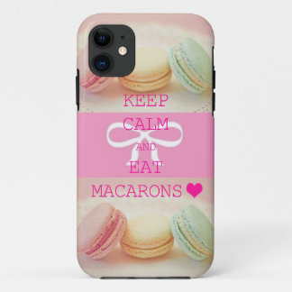【iPhoneケース】マカロン★KEEP CALM AND EAT MACARONS iPhone 11 Case
