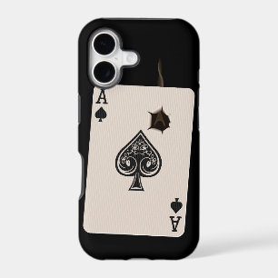 iPhone5 case with Ace of Spades with bullet hole