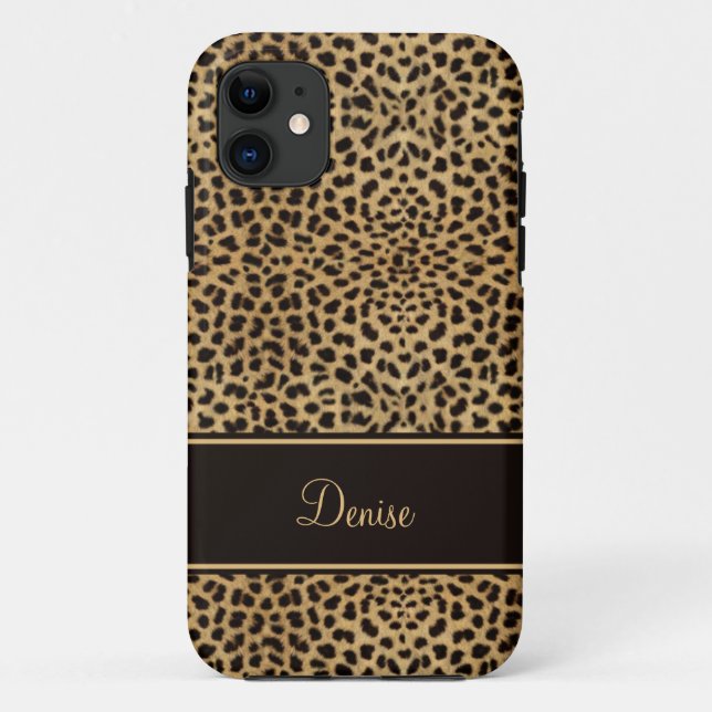 iPhone5 Chic Leopard Print Monogram Case-Mate iPhone Case (Back)