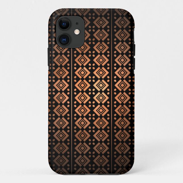 iPhone5 Orange Black Aztec Tribal Pattern Case-Mate iPhone Case (Back)