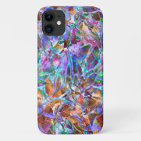 iPhone 11 Case Floral Abstract Stained Glass