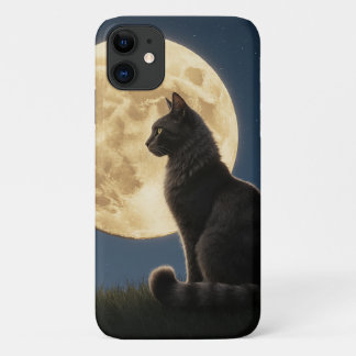 iPhone 11 cat and moon phone case