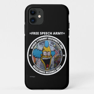 iPhone 11 phone case   "FREE SPEECH ARMY 3"