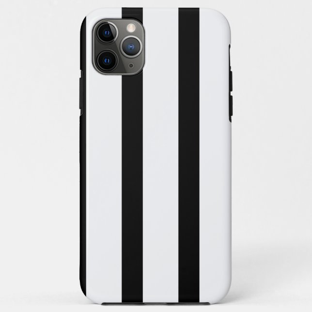 Iphone 11 pro max Black & white line case (Back)