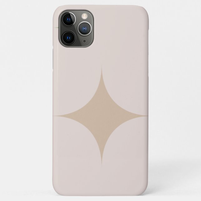 Iphone 11 pro max Light Brown with centre Star  Case-Mate iPhone Case (Back)