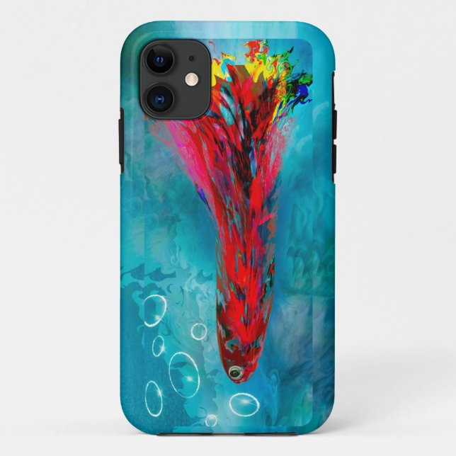 iPhone 11 Tough Case Swimming Fish (Back)