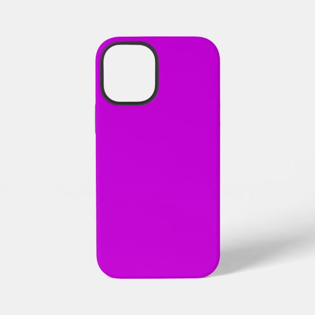 iPhone 12 Mini Case Neon Purple Glossy (Back)