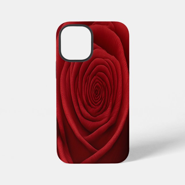 iPhone 12 Mini Case - Red Rose Flower (Back)