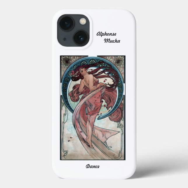 iPhone 13 case Alphonse Mucha Art Nouveau  (Back)