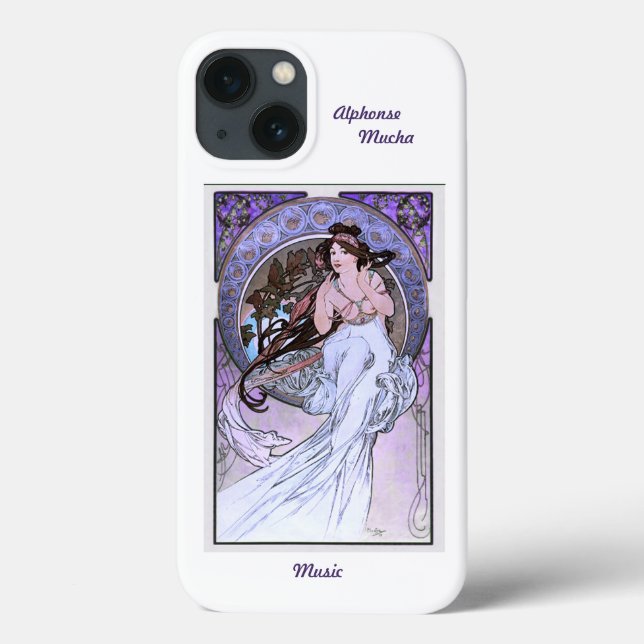 iPhone 13 case Alphonse Mucha Art Nouveau  (Back)