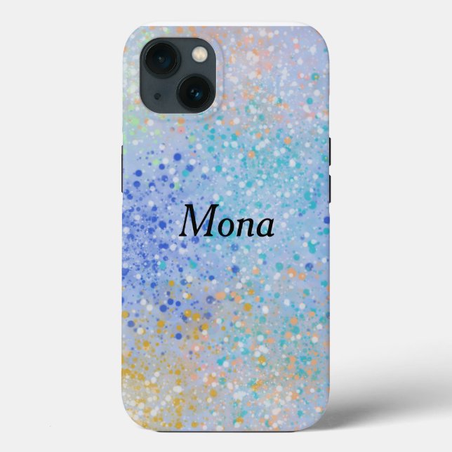 iPhone 13 Case in Colourful Splatter Dots (Back)