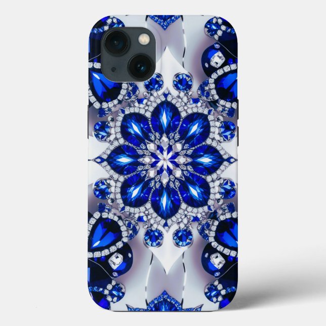 iPhone 13 Case-Mate with Blue White Colours Case (Back)