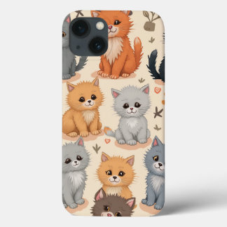 iPhone 13 Cases Cute kitten pattern