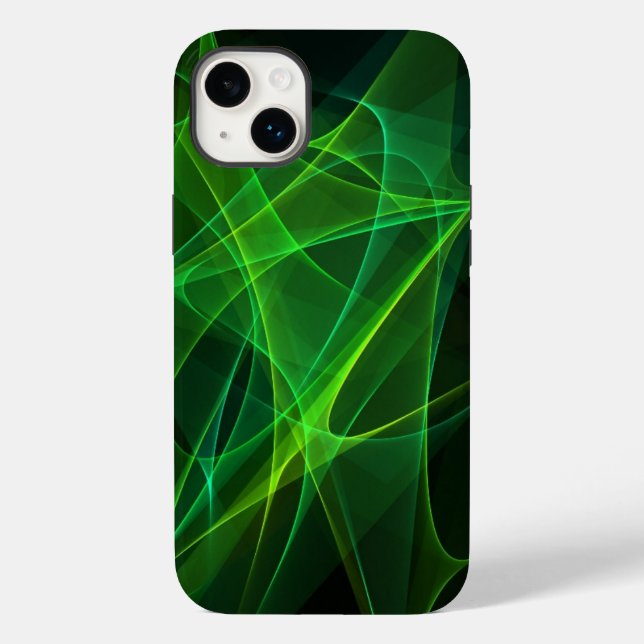 iphone 14 abstract black green cases plus  (Back)