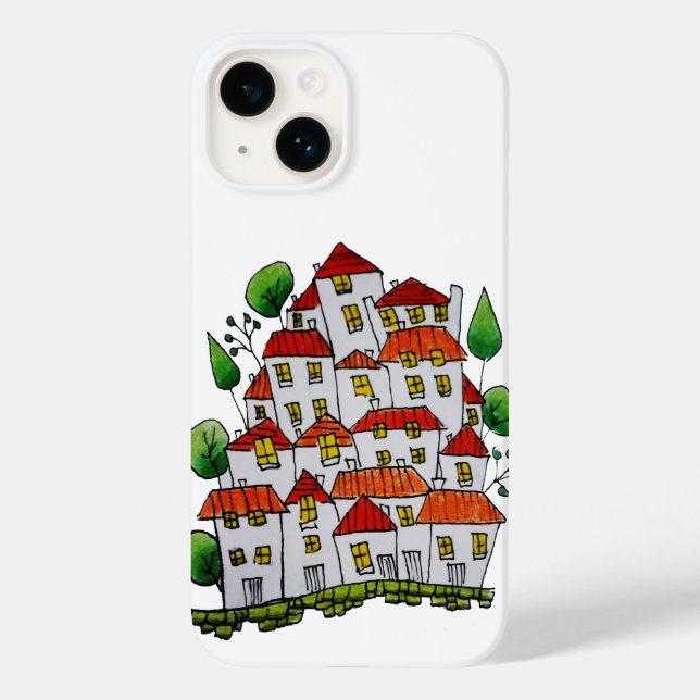 iPhone 14 case (Doodle - Hand-drawn) (Back)