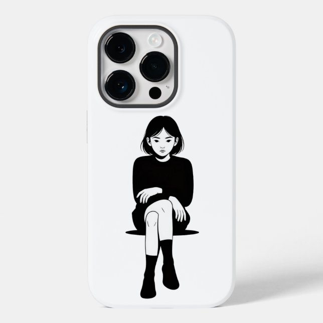 iphone 14 Case-Mate iPhone 14 Pro aesthetic girl Case (Back)