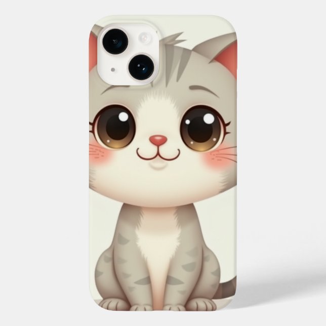 iPhone 14 Cases (a cute cat) (Back)