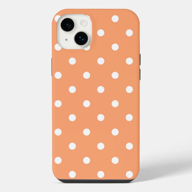 iPhone 14 Plus tough case orange dot (Back)