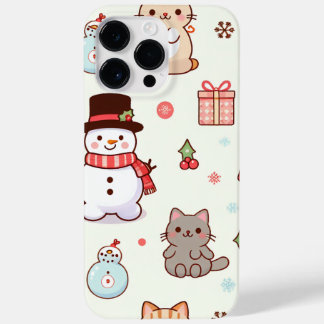  iPhone 14 Pro Max Case- Cat snowman Case-Mate iPhone 14 Pro Max Case