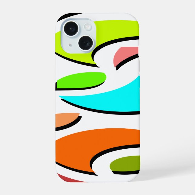 iPhone 15 case graphic and colorful design 15 (Back)