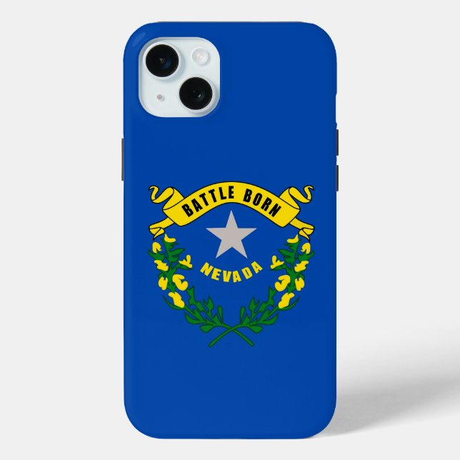 iPhone 15 Plus Case-Mate, Nevada flag Case-Mate iPhone Case (Back)