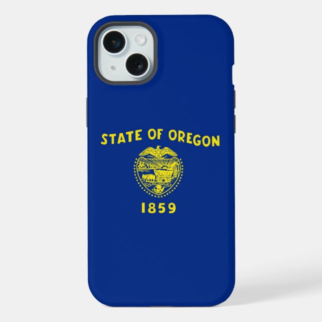 iPhone 15 Plus Case-Mate, Oregon flag Case (Back)