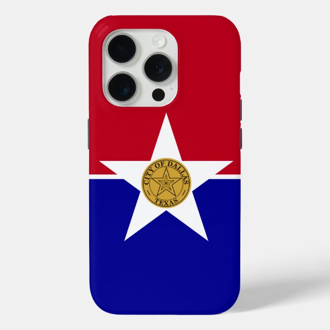 iPhone 15 Pro Case-Mate, Dallas flag Case-Mate iPhone Case (Back)