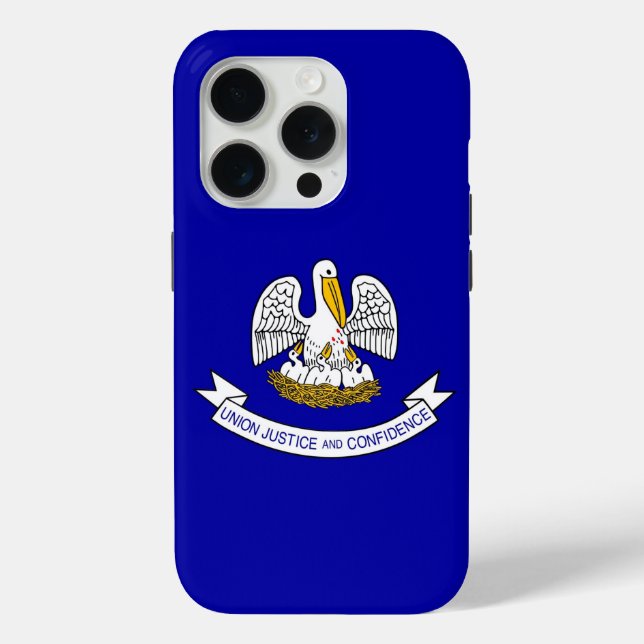 iPhone 15 Pro Case-Mate, Louisiana flag Case-Mate iPhone Case (Back)