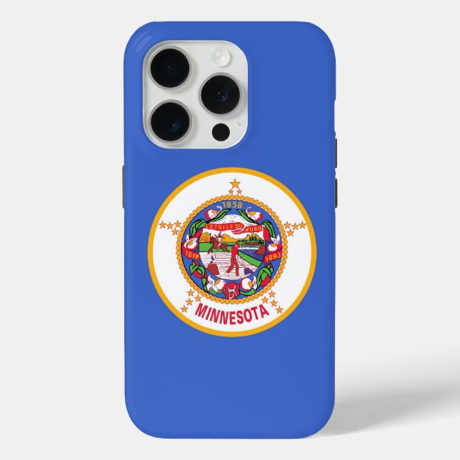 iPhone 15 Pro Case-Mate, Minnesota flag Case-Mate iPhone Case (Back)